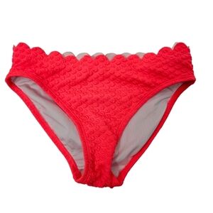 Kate Spade Neon Orange Scalloped Bikini Bottoms‎ Size 10 Girls